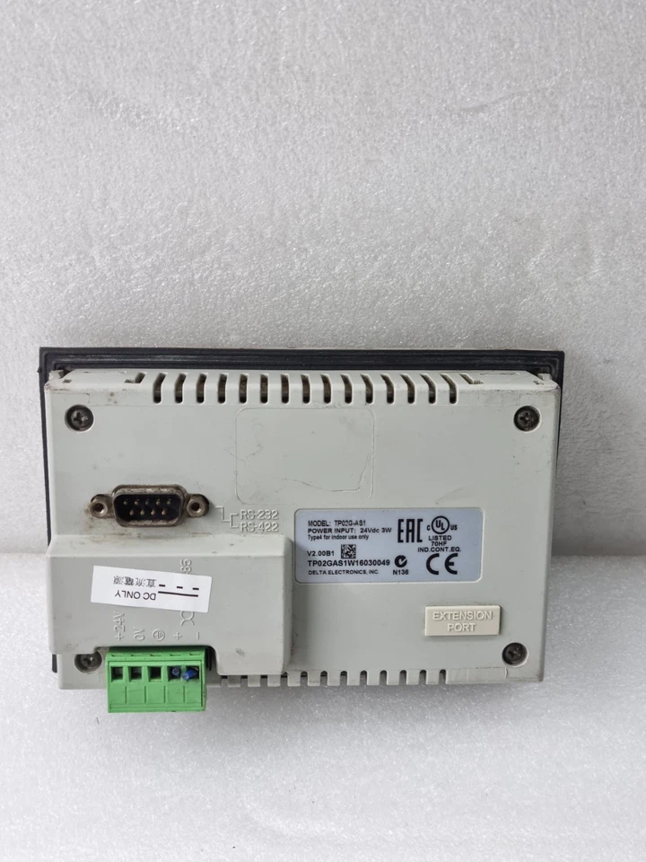 DELTA TP02 TP02G-AS1 24VDC 3W HMI RS232-RS422 TP02GAS1